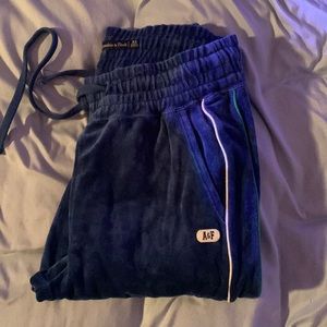 A&F blue fuzzy sweats size XS